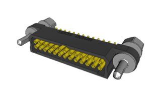 AMPHENOL SOCAPEX MHDAS2F026YDE50 PCB Receptacle, Board-to-Board, 1.27 mm, 2 Rows, 26 Contacts, Through Hole Mount