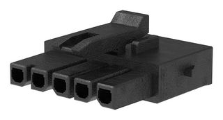 MOLEX 215759-1005 Connector Housing, Black, Micro-Fit+ 215759 Series, Receptacle, 5 Ways, 3 mm