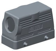 TE CONNECTIVITY T1210160121-000 Heavy Duty Connector, PG21, Hood, Side Entry, Aluminium Alloy Body, 2 Lever, H16B