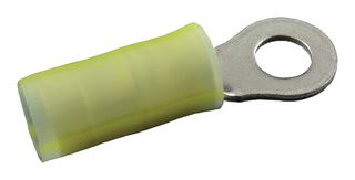TE CONNECTIVITY - AMP 2-36161-3 Ring Tongue Terminal, M5, #10, 12 AWG, 3 mm², PIDG, Yellow