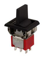 TE CONNECTIVITY - ALCOSWITCH 3-1571987-8 Rocker Switch, On-Off-(On), DPDT, Non Illuminated, Panel Mount, Black, Gemini A Series