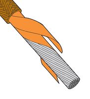 OMEGA HTMG-1CU-322S/C-1000 Wire, Hook Up, Stranded, Mica Glass, Tan, 22 AWG, 7 x 30AWG, 1000 ft