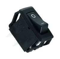 WURTH ELEKTRONIK 471005264153 Rocker Switch, SPST, Non Illuminated, Panel Mount, Black, WS-RSTV Series