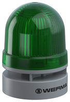 WERMA 46021060 Beacon, Continuous/TwinLight/Pulse, Green, 95 dBA, 62 mm x 85 mm, 230 VAC, EvoSIGNAL Mini Series