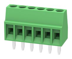MULTICOMP PRO MP008516 Wire-To-Board Terminal Block, 2.54 mm, 6 Ways, 26 AWG, 18 AWG, 1 mm², Screw