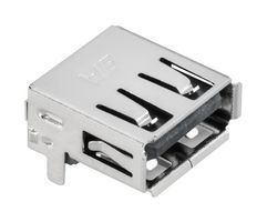 WURTH ELEKTRONIK 61410416021R USB Connector, USB Type A, USB 2.0, Receptacle, 4 Ways, Through Hole Mount, Right Angle