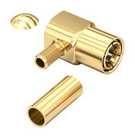 WURTH ELEKTRONIK 61636021110320 RF / Coaxial Connector, SMB Coaxial, Right Angle Plug, Crimp, 50 ohm, RG174, RG188, RG316