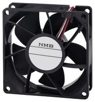 NMB TECHNOLOGIES 08025DA-12N-EU-02 DC Axial Fan, 12 V, Square, 80 mm, 25.4 mm, Ball Bearing, 51.2 CFM