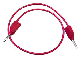MUELLER ELECTRIC BU-2929-M-20-2 Banana Test Lead, 4mm Stackable Banana Plug, 4mm Stackable Banana Plug, 20 ", 508 mm, Red, 20 A