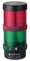 WERMA 64924004 Signal Tower, Steady, Green/Red, 24 VAC/DC, 70 mm, Base/Wall Mount
