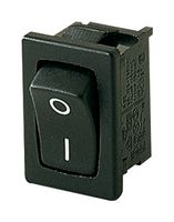 MARQUARDT 1801.1908 Rocker Switch, On-Off, SPST, Non Illuminated, Panel Mount, Black, 1800 Series