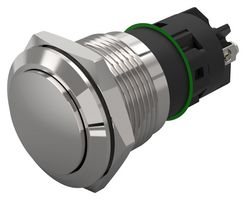 EAO 82-5162.2000 Vandal Resistant Switch, 82 Series, 19 mm, SPDT, Maintained, Round Raised Flat Flush, Natural