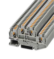 SIEMENS 8WH6020-0AG00 DIN Rail Mount Terminal Block, Grey, 4 Ways, 24 AWG, 10 AWG, 4 mm², Clamp, 28 A