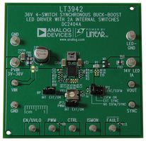 ANALOG DEVICES DC2404A Demonstration Board, LT3942EUFD#PBF, 36 V, 2 A Synchronous Buck-Boost Converter and LED Driver