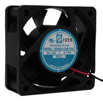ORION FANS OD6025-12HBIP68 DC Axial Fan, 12 V, Square, 60 mm, 25 mm, Ball Bearing, 25 CFM