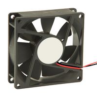ORION FANS OD8025-12HSS DC Axial Fan, 12 V, Square, 80 mm, 25 mm, Sleeve Bearing, 40.1 CFM
