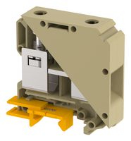 ELKAY KUT50/ BEIGE DIN Rail Mount Terminal Block, Feed Thru, 2 Ways, 6 AWG, 00 AWG, 50 mm², Screw, 150 A