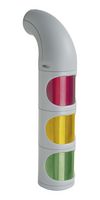 WERMA 89408068 Beacon, LED, Green/Red/Yellow, Steady, 230 VAC, 85 mm x 394 mm, IP65/69K