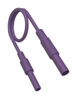 HIRSCHMANN TEST AND MEASUREMENT 934046109 Banana Test Lead, 4mm Banana Plug, Shrouded, 4mm Banana Socket, Shrouded, 3.3 ft, 1 m, Violet