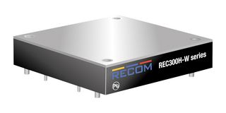 RECOM POWER REC300H-2424SW Isolated Through Hole DC/DC Converter, Half Brick, 300 W, 1 Output, 24 V