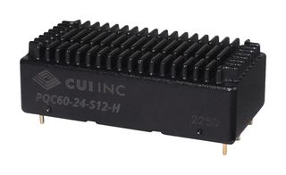 CUI PQC60-24-S12-H Isolated Through Hole DC/DC Converter, Heatsink, ITE, 4:1, 60 W, 1 Output, 12 V, 5 A
