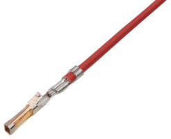 MOLEX 219680-2225 Cable Assembly, 24AWG, Pre-Crimped SL Socket to SL Socket, 17.7 ", 450 mm, SL 219680 Series, Red