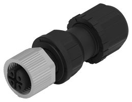 WURTH ELEKTRONIK 643722100004 Sensor Connector, WR-CIRC Series, M12, Female, 4 Positions, Solder Socket, Straight Cable Mount