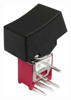MULTICOMP PRO MP-R3-2B-C-5-13 Rocker Switch, Subminiature, On-On, SPDT, Non Illuminated, Through Hole, Black