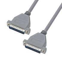L-COM CSM25MM-2.5 Computer Cable, D Subminiature Plug, 25 Way, D Subminiature Plug, 25 Way, 2.5 ft, 762 mm, Grey