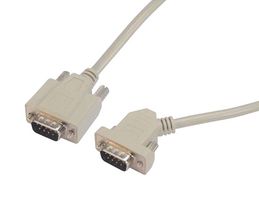 L-COM CSMN459-1MM-15 Computer Cable, D Subminiature Plug, 9 Way, D Subminiature Plug, 9 Way, 45°, 15 ft, 4.6 m