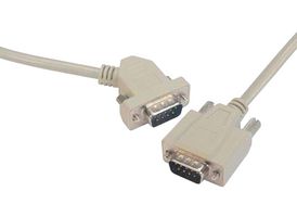 L-COM CSMN459-2MM-1 Computer Cable, D Subminiature Plug, 9 Way, D Subminiature Plug, 9 Way, 45°, 1 ft, 304.8 mm