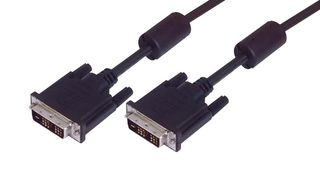 L-COM CTLDVIMMLZ-3 Audio / Video Cable Assembly, DVI-D (Single Link) Plug, DVI-D (Single Link) Plug, 3 ft, 914.4 mm