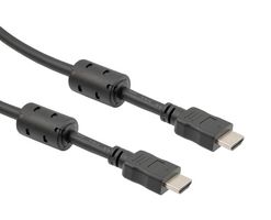 L-COM VHA00019-1M Audio / Video Cable Assembly, HDMI Plug, HDMI Plug, 3.3 ft, 1 m, Black, VHA00019 Series