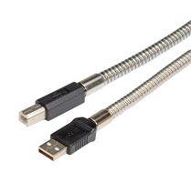 L-COM CSMUAB-MT-05M USB Cable, Type A Plug to Type B Plug, 500 mm, 19.7 ft, USB 2.0, Black