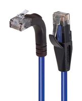 L-COM TRD695RA2BL-20 Ethernet Cable, Cat6, 90° RJ45 Plug to RJ45 Plug, UTP (Unshielded Twisted Pair), Blue, 6.1 m