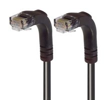 L-COM TRD695RA3BLK-20 Ethernet Cable, Cat6, 90° RJ45 Plug to 90° RJ45 Plug, UTP (Unshielded Twisted Pair), Black, 6.1 m