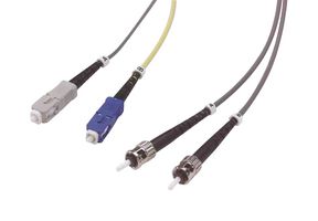 L-COM MCST-SC-04 Fibre Optic Cable, Multimode, 2 Fibres, 62.5µm/125µmDia, ST-SC Duplex, 4m