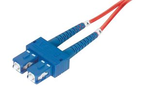 L-COM SFODSC-RD-04 Fibre Optic Cable, Singlemode, 2 Fibres, 9µm/125µmDia, SC-SC Duplex, 4m