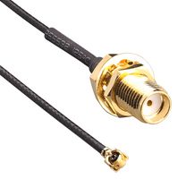 LINX - TE CONNECTIVITY CSH-SGFB-100-UFFR RF / Coaxial Cable Assembly, 0.3 ft, 100 mm, 1.32mm, U.FL Plug, SMA Bulkhead Jack, 50 ohm