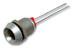 BULGIN LIMITED DX1091/YL LED Panel Mount Indicator, Aluminium Bezel, Yellow, 2.1 VDC, 8 mm, 30 mA, 20 mcd, IP66