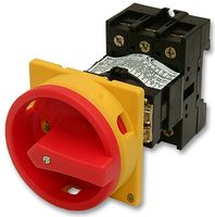EATON MOELLER P1-25/V/SVB Main Switch, 3 Pole, 690V, 25A, Emergency Stop, Lockable, Rear Mounting, Screw Terminals