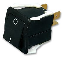 OTTO CONTROLS K2ABHAAAAR Rocker Switch, IP68S, Off-On, DPST, Non Illuminated, Panel Mount, Black, K2 Series