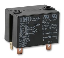 IMO PRECISION CONTROLS HY1A112DC General Purpose Relay, HY Series, Power, Non Latching, SPST-NO, 12 VDC, 30 A