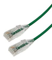 VIDEK 2994-0.75G Ethernet Cable, Cat6, RJ45 Plug to RJ45 Plug, UTP (Unshielded Twisted Pair), Green, 750 mm