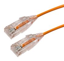 VIDEK 2994-0.75RG Ethernet Cable, Cat6, RJ45 Plug to RJ45 Plug, UTP (Unshielded Twisted Pair), Orange, 750 mm