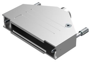 POSITRONIC D37000DTE40/AA D Sub Backshell, D Series, DC, 180°, Zinc Alloy Body