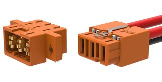 TE CONNECTIVITY 1-2332664-5 Rectangular Power Connector, 3 Contacts, UMP Series, Panel PCB Mount, Through Hole Right Angle