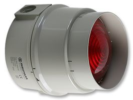 WERMA 89010000 Beacon, Red, Steady, 25W, 240VAC, IP65, 115mm Dia., 154mm Height