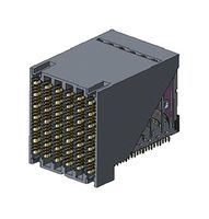 AMPHENOL COMMUNICATIONS SOLUTIONS 10137002-101LF Connector, R/A, 4Pair x 8Col, ExaMAX 10137002 Series, 112 Contacts, 2 mm, Receptacle, Press Fit