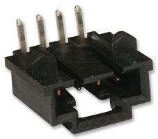 MOLEX 70555-0073 Pin Header, Right Angle, Wire-to-Board, 2.54 mm, 1 Rows, 4 Contacts, Through Hole Right Angle